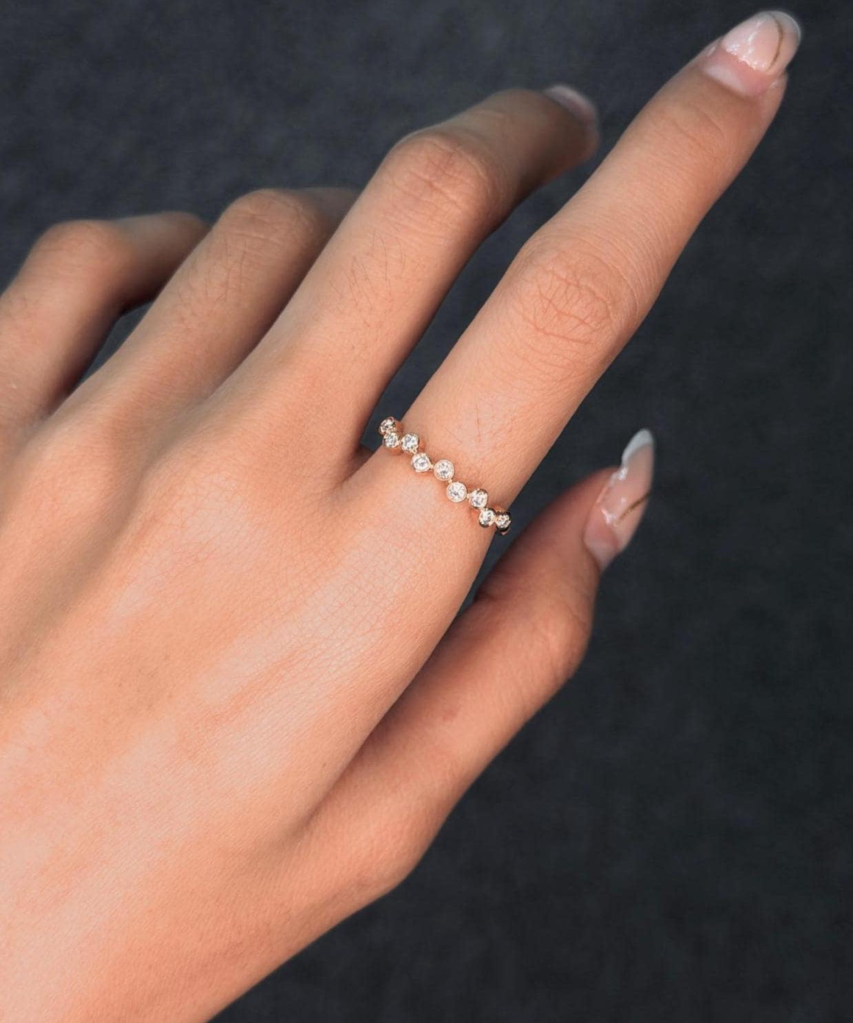 Zigzag Bezel Stacking Ring – photo 2
