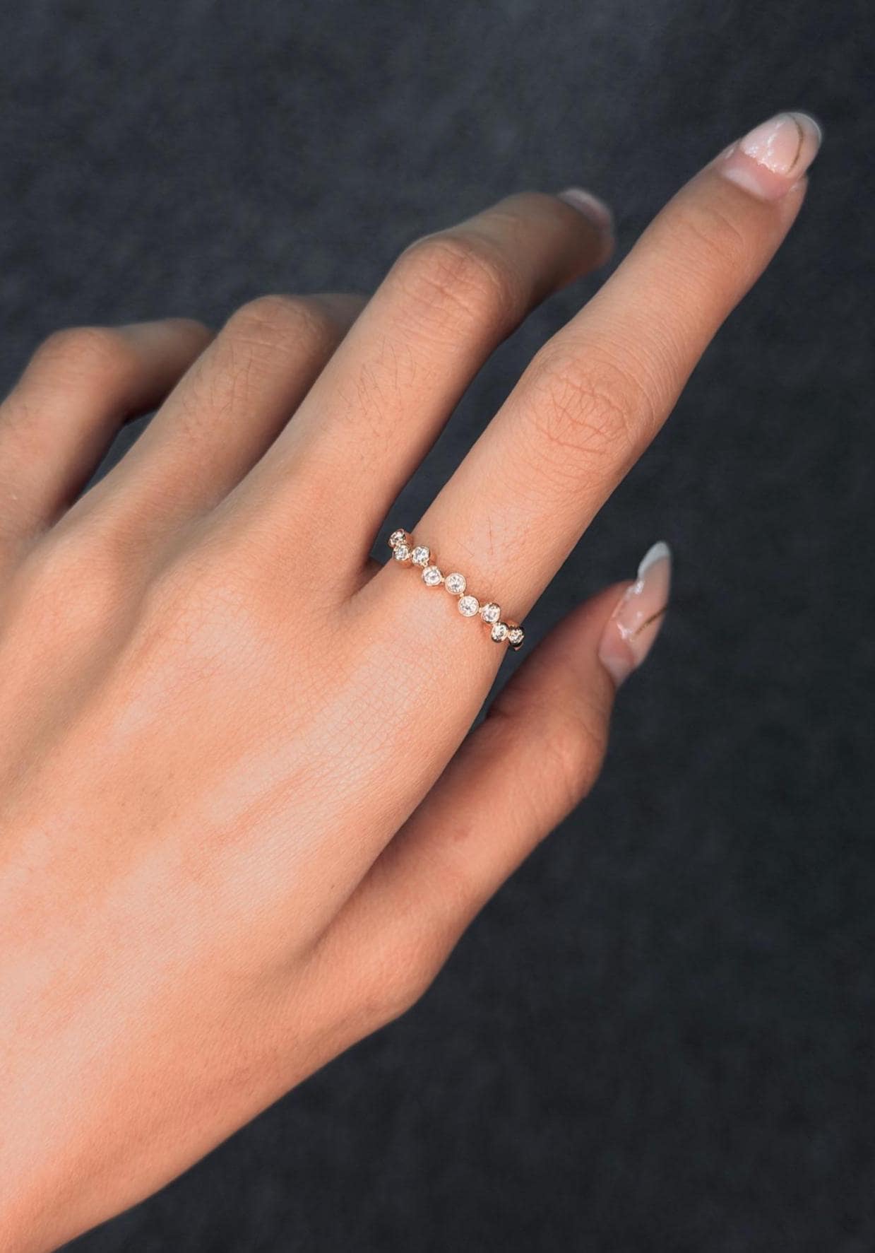 Zigzag Bezel Stacking Ring – photo 2
