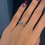Round Pavé Engagement Ring 1.5ct