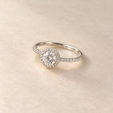 Round Halo Engagement Ring 0.5ct