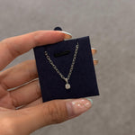 Lab Grown Diamond Solitaire Necklace 925 Sterling Silver