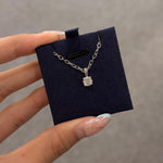 Lab Grown Diamond Solitaire Necklace 925 Sterling Silver