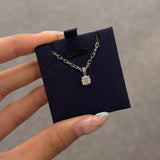 Lab Grown Diamond Solitaire Necklace 925 Sterling Silver