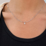 Lab Grown Diamond Solitaire Necklace 925 Sterling Silver