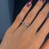 Round Pavé Engagement Ring 0.75ct