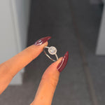 Round Halo Engagement Ring 0.75ct