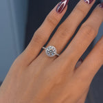 Round Halo Engagement Ring 1.5ct